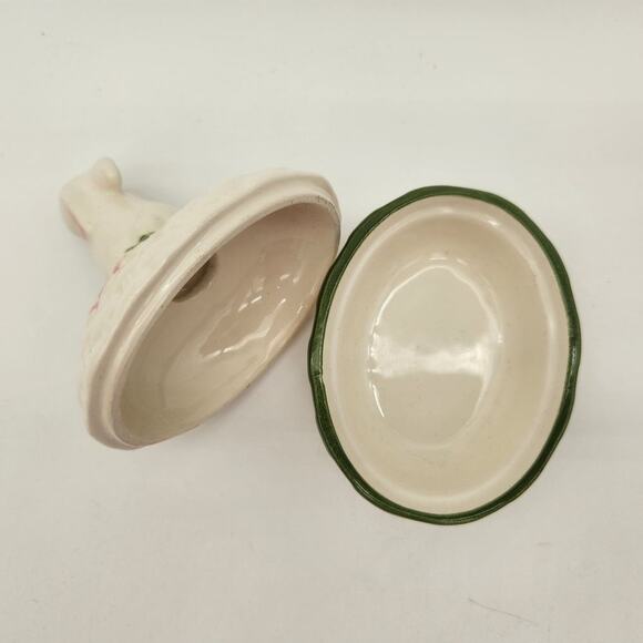 Vintage Avon Bunny Luv Ceramic TrinketBox Gift Perfect Condition Vibrant Colors - Picture 10 of 15